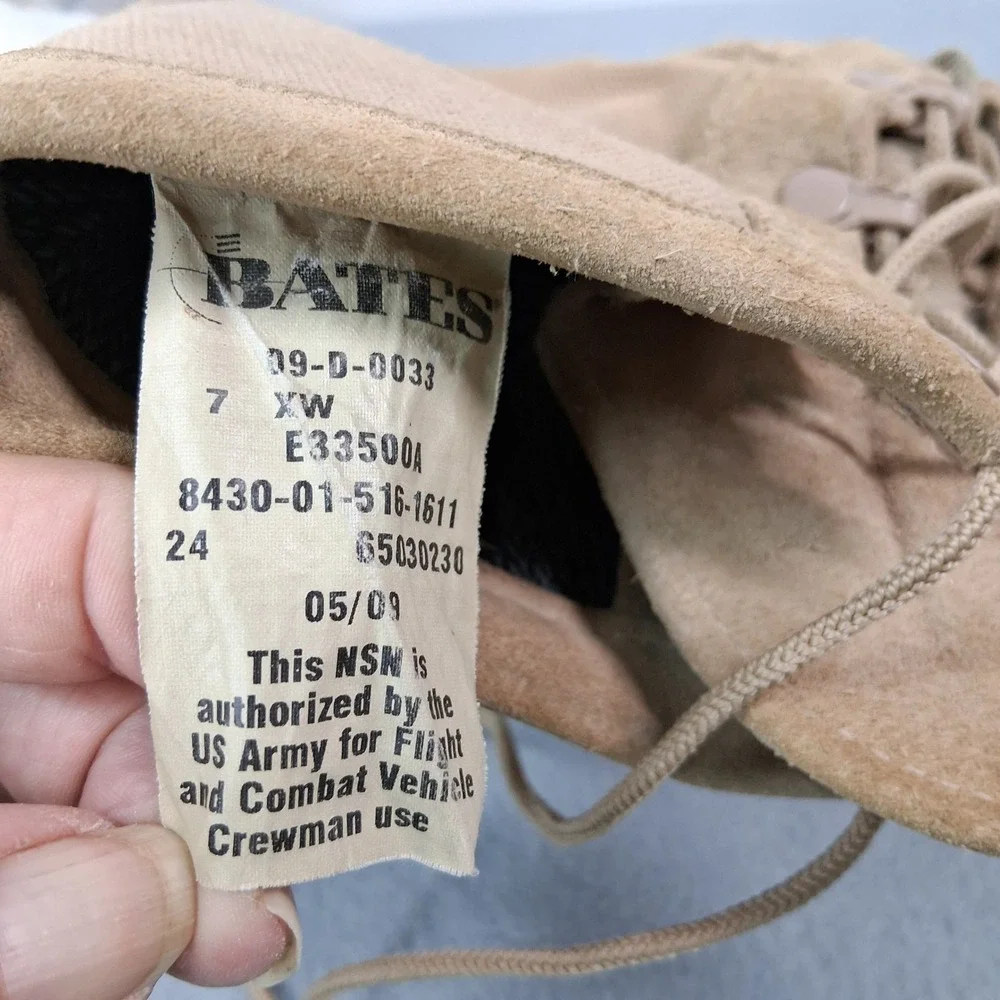 Bates E33500A US Army Flight Combat Vehicle Crewman Boots Mens 7 XW